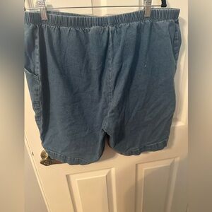 Blue denim shorts